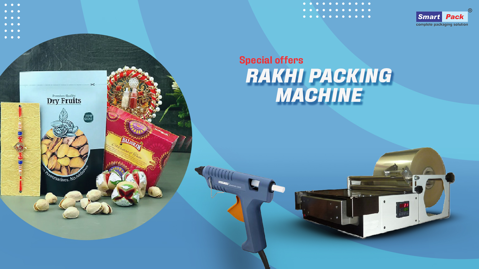 Rakhi Packing Machine | heat gun | mithai packing machine